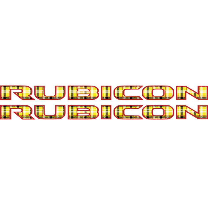 Rubicon Stickers Retro Yellow and Red Plaid