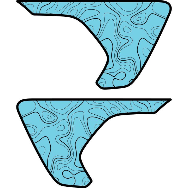 Topography with Black Outline Fender Inserts (Set Of 2)