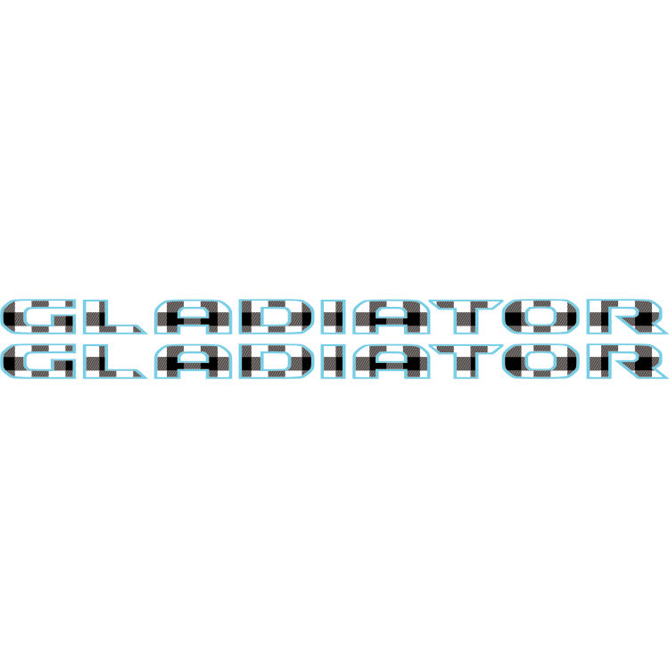Gladiator Hood Lettering - Black and White Plaid