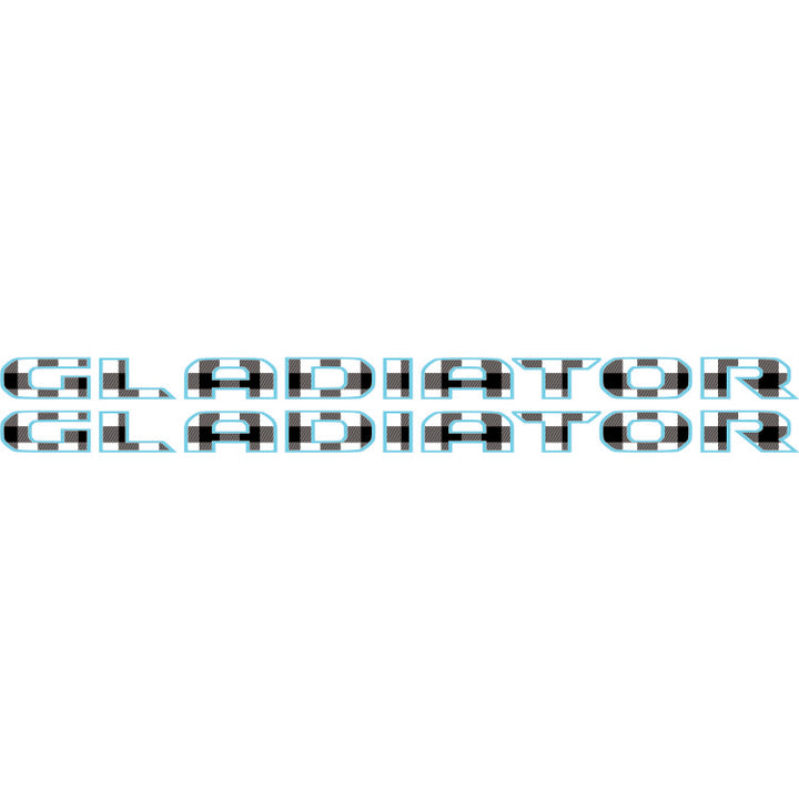 Gladiator Hood Lettering - Black and White Plaid