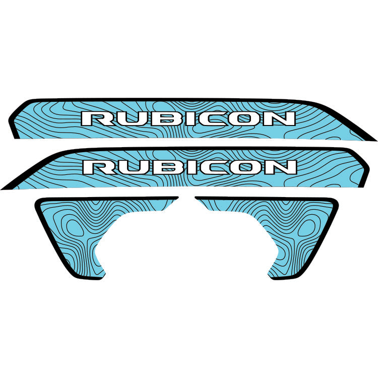 Rubicon Lettering Cut File Rubicon Hood Lettering and Fender Insert Package - Topography with Bla ...