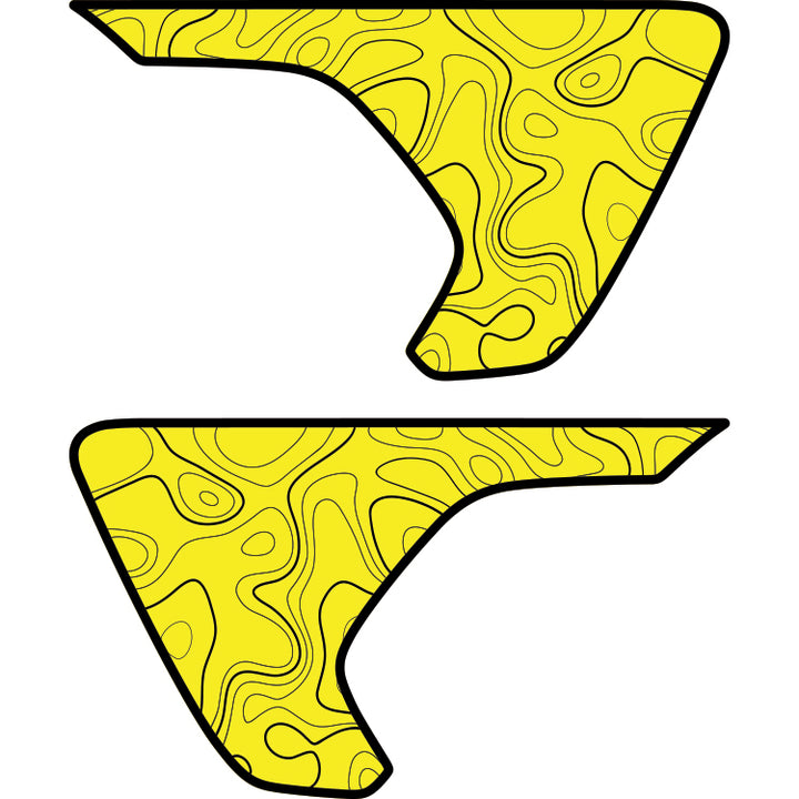 Topography with Black Outline Fender Inserts (Set Of 2)