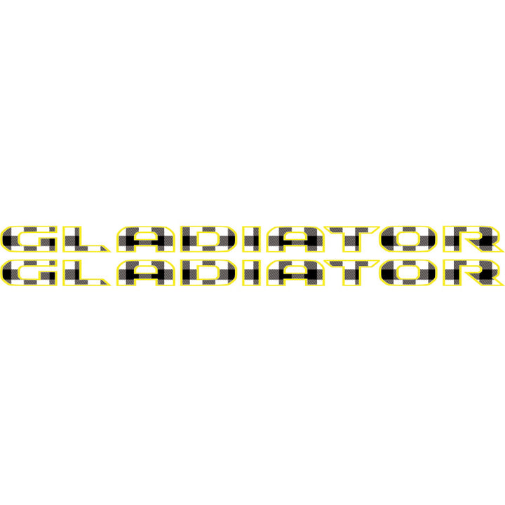 Gladiator Hood Lettering - Black and White Plaid