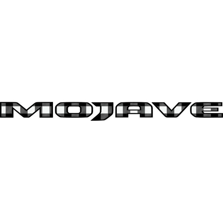 Mojave Hood Lettering Black and White Plaid