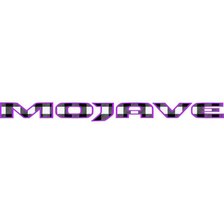 Mojave Hood Lettering Black and White Plaid