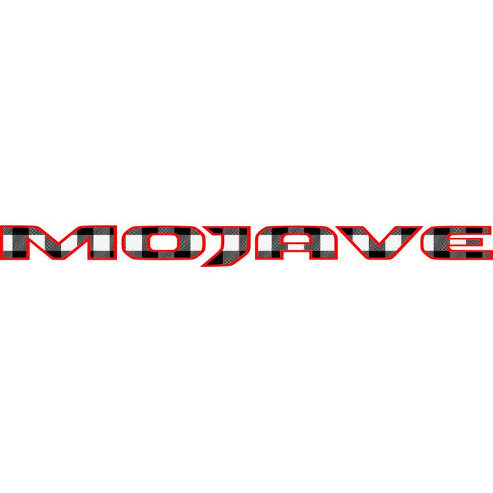 Mojave Hood Lettering Black and White Plaid