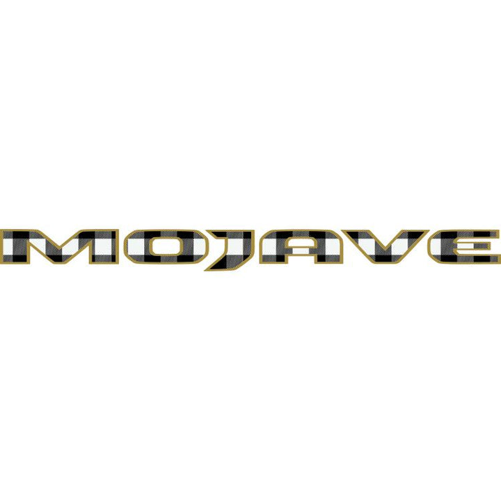Mojave Hood Lettering Black and White Plaid