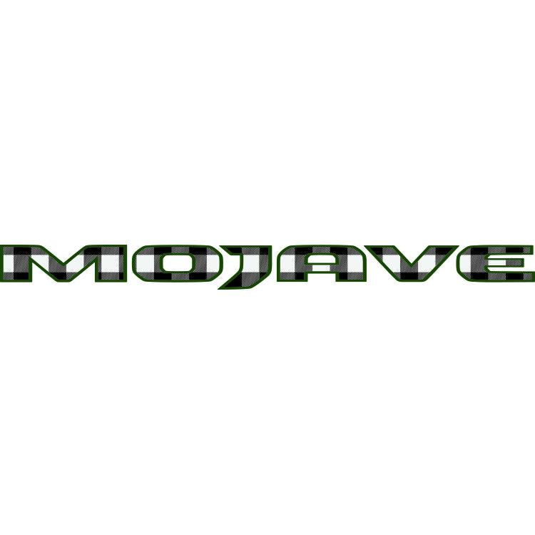 Mojave Hood Lettering Black and White Plaid
