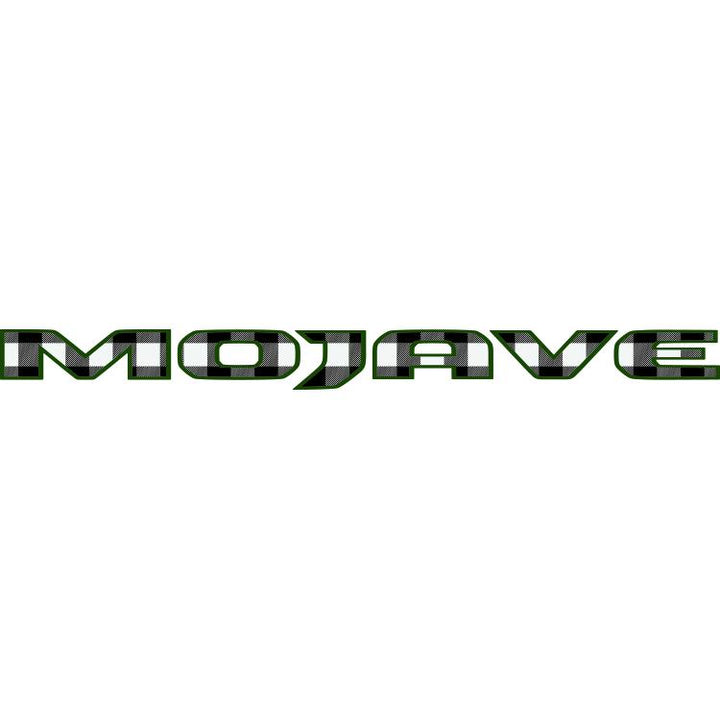 Mojave Hood Lettering Black and White Plaid