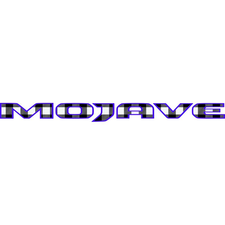 Mojave Hood Lettering Black and White Plaid