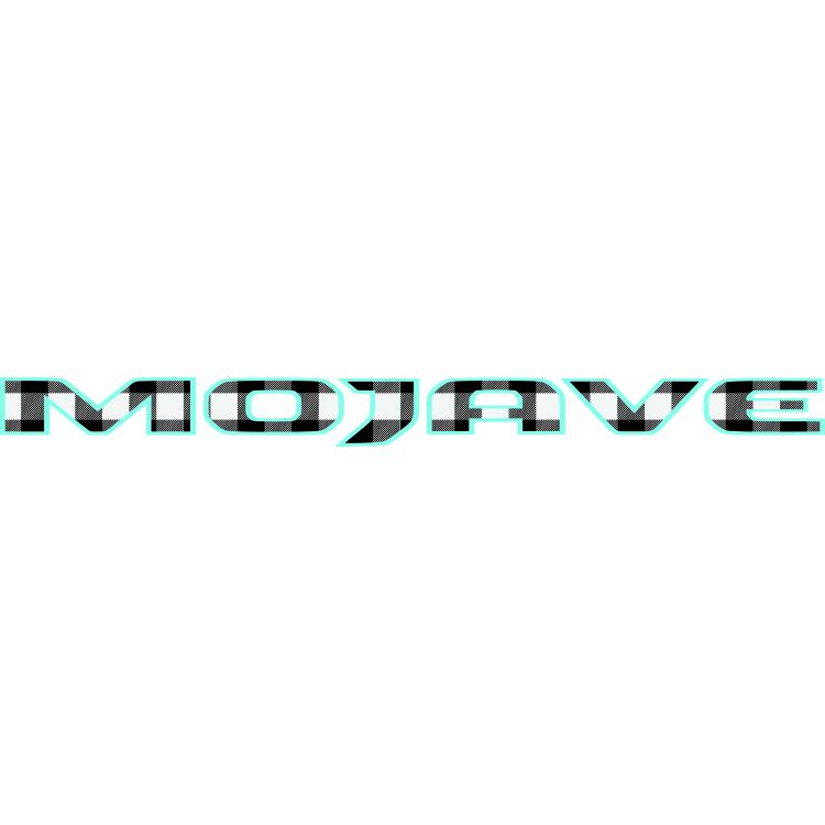 Mojave Hood Lettering Black and White Plaid