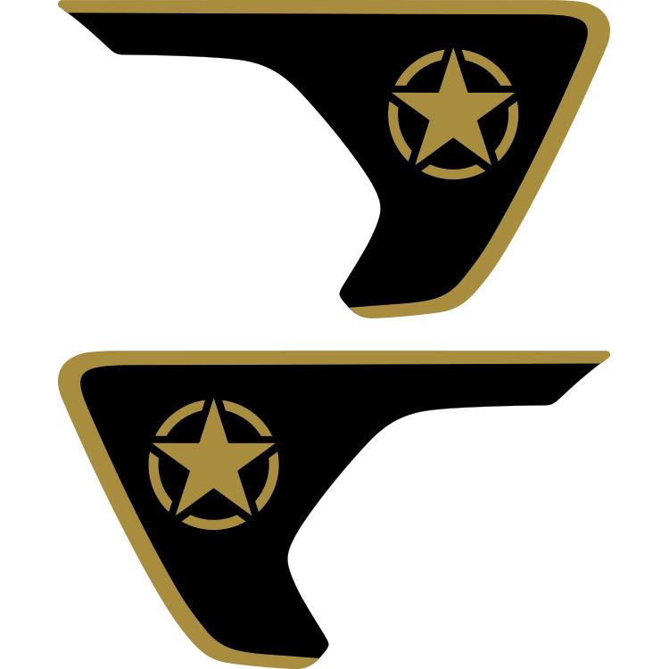 Military Star Fender Insert (Set Of 2)