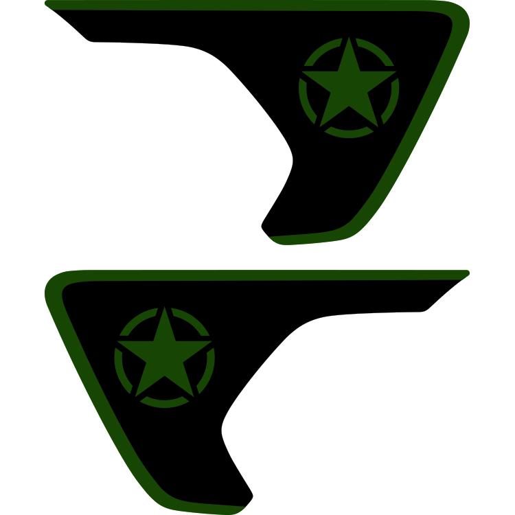 Military Star Fender Insert (Set Of 2)