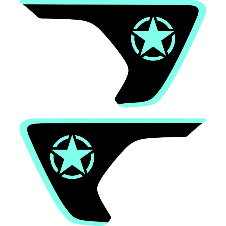 Military Star Fender Insert (Set Of 2)