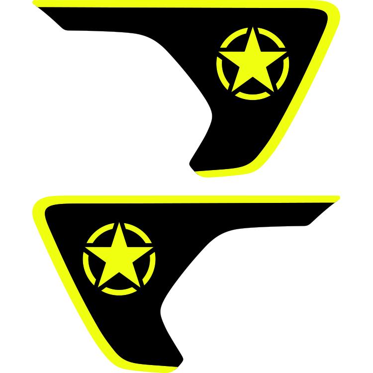 Military Star Fender Insert (Set Of 2)