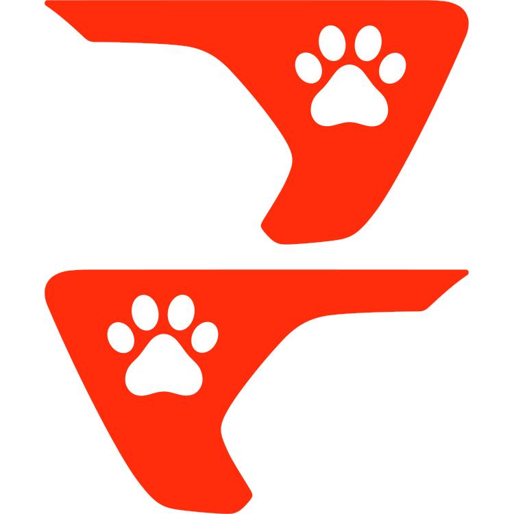 Paw Print Fender Insert (Set Of 2)