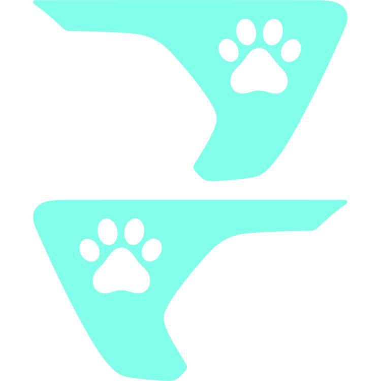 Paw Print Fender Insert (Set Of 2)