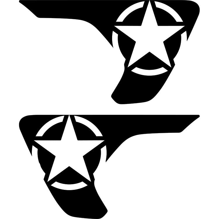 Military Star (Paint Show) Fender insert (Set Of 2)
