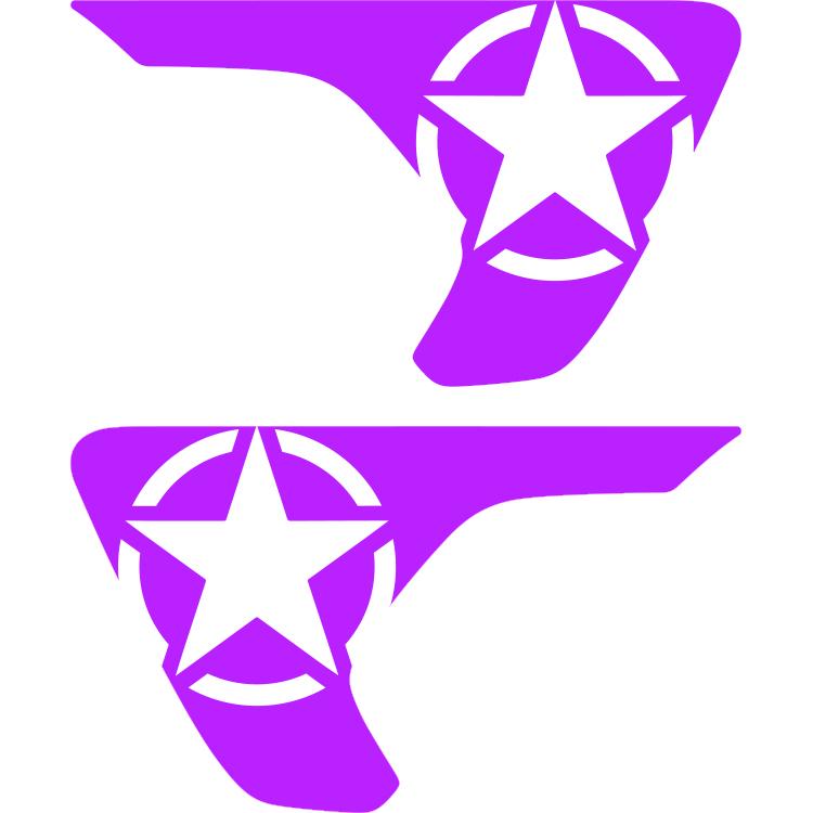 Military Star (Paint Show) Fender insert (Set Of 2)