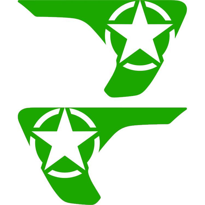 Military Star (Paint Show) Fender insert (Set Of 2)