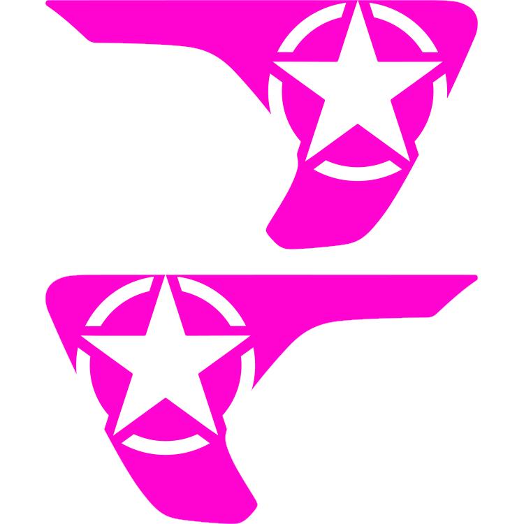 Military Star (Paint Show) Fender insert (Set Of 2)