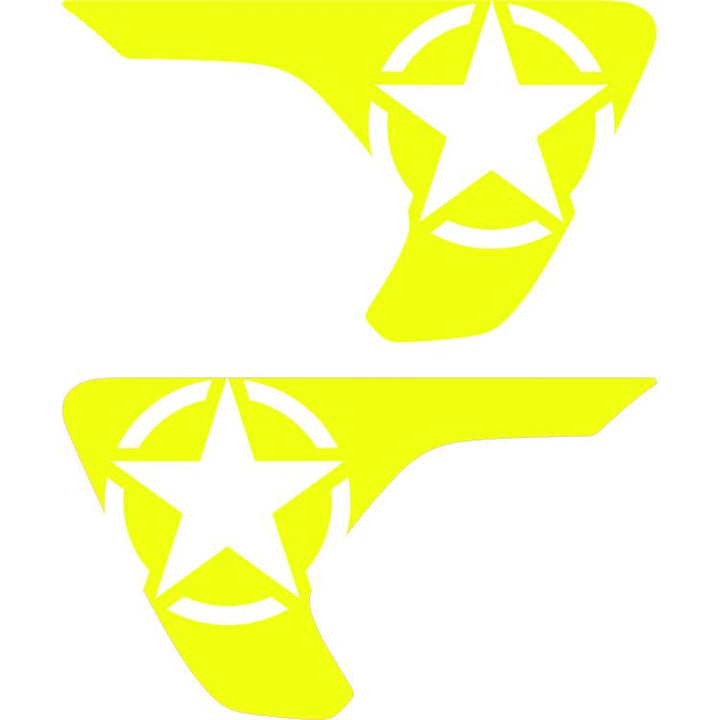 Military Star (Paint Show) Fender insert (Set Of 2)