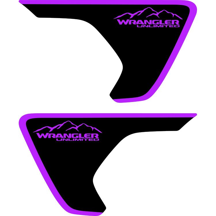 jeep rubicon fender decals bright purple