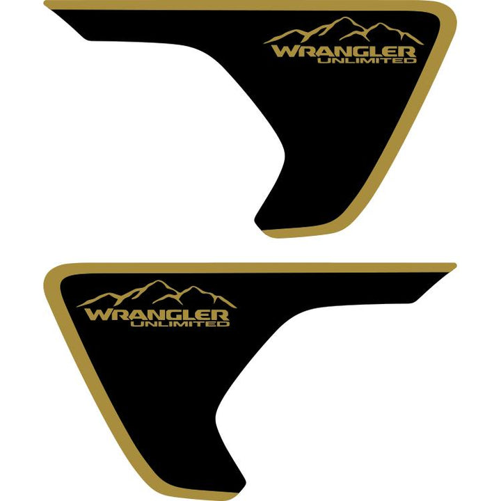 jeep rubicon fender decals outline bronze