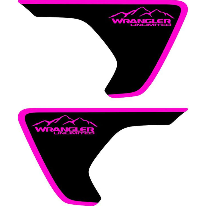 jeep rubicon fender decals hot pink