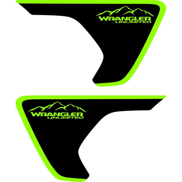 jeep rubicon fender decals neon green