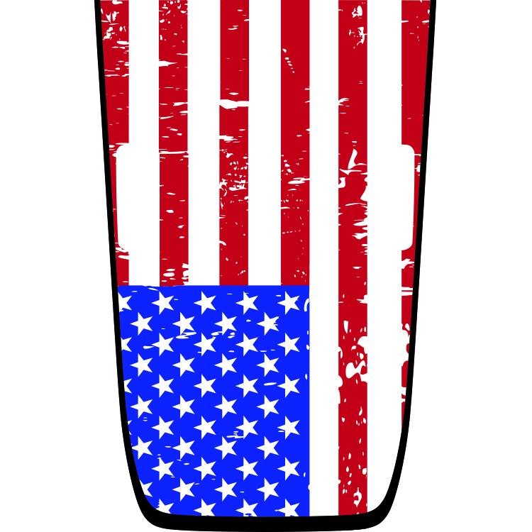 Rubicon American Flag Hood Graphic