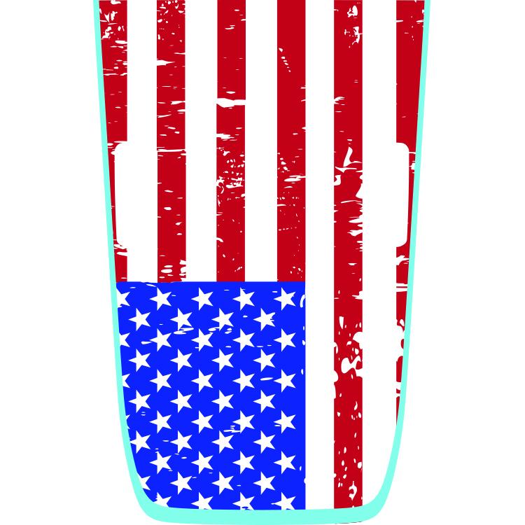Rubicon American Flag Hood Graphic