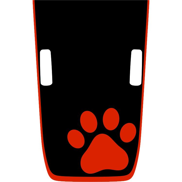 Rubicon Hood Graphic - Paw Print