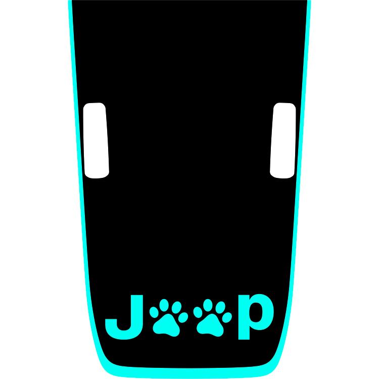 Rubicon Hood Graphic - Jeep Paws