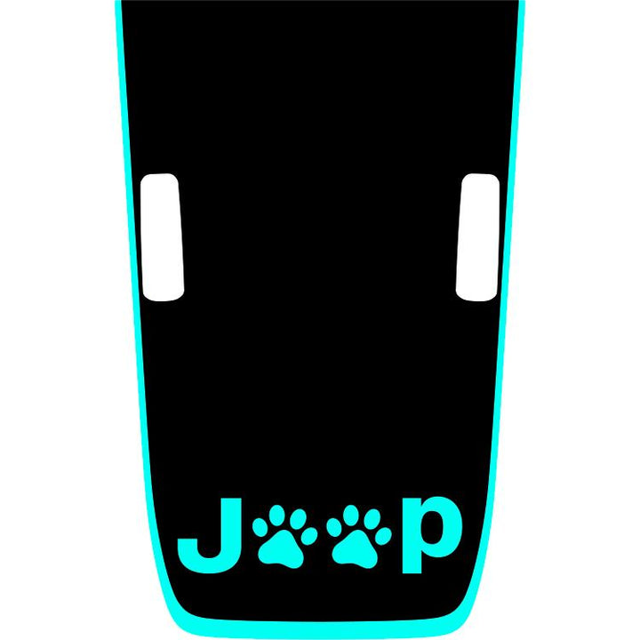 Rubicon Hood Graphic - Jeep Paws