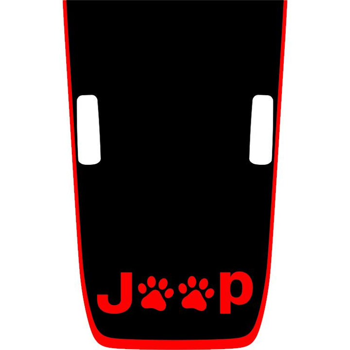 Rubicon Hood Graphic - Jeep Paws