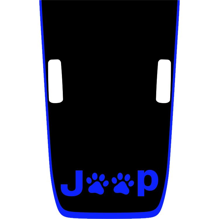 Rubicon Hood Graphic - Jeep Paws
