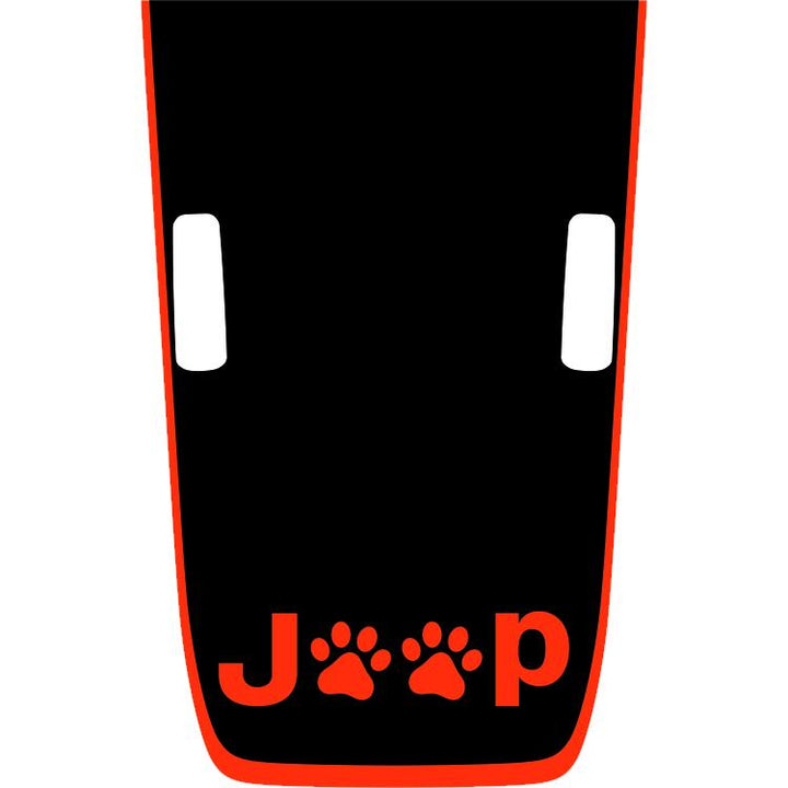 Rubicon Hood Graphic - Jeep Paws