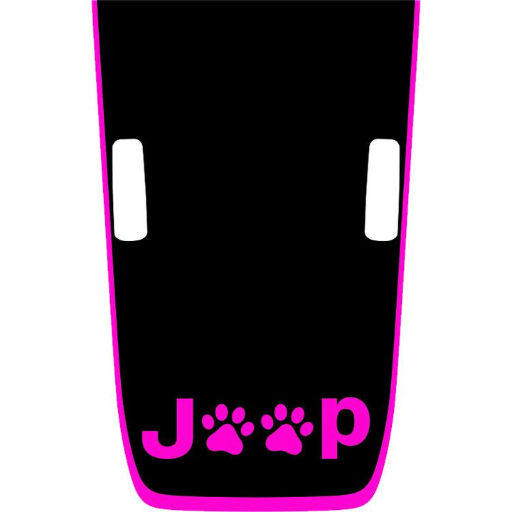 Rubicon Hood Graphic - Jeep Paws