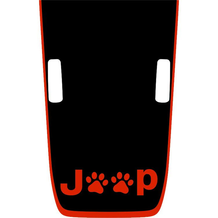 Rubicon Hood Graphic - Jeep Paws