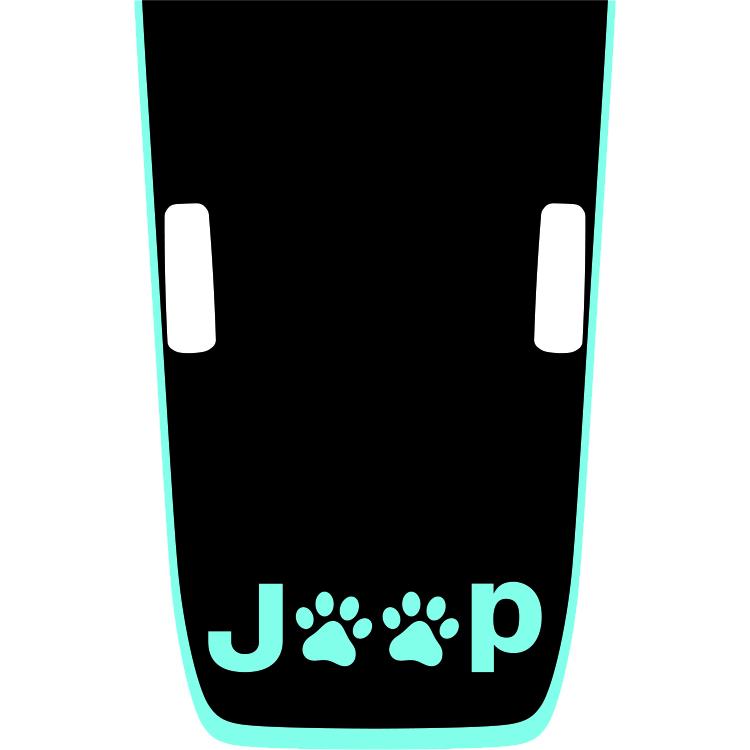 Rubicon Hood Graphic - Jeep Paws