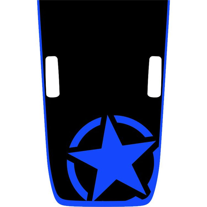 Rubicon Military Star Hood Graphic