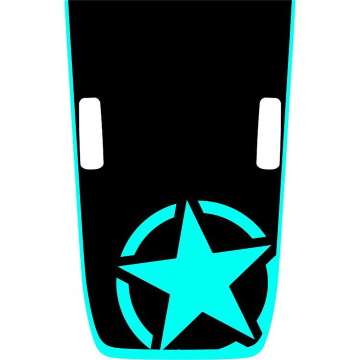Rubicon Military Star Hood Graphic