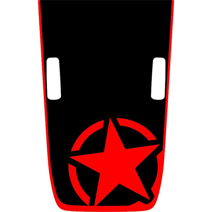 Rubicon Military Star Hood Graphic