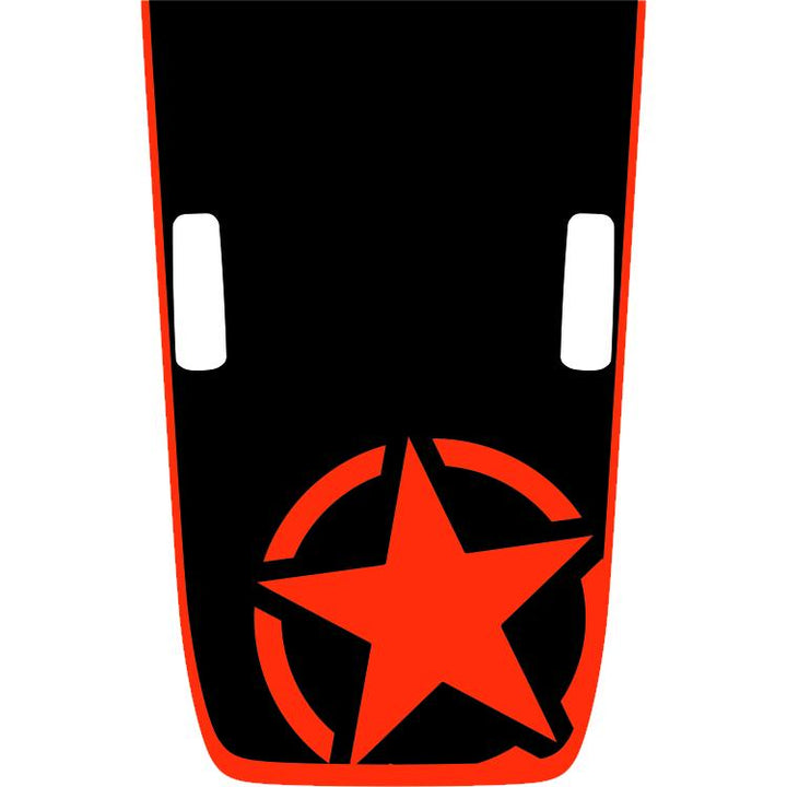 Rubicon Military Star Hood Graphic