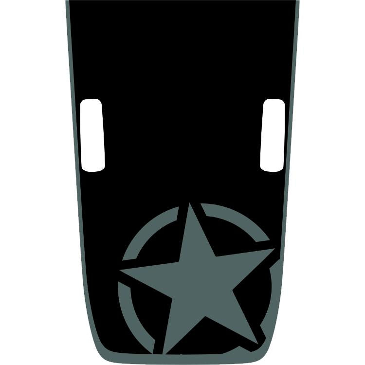 Rubicon Military Star Hood Graphic