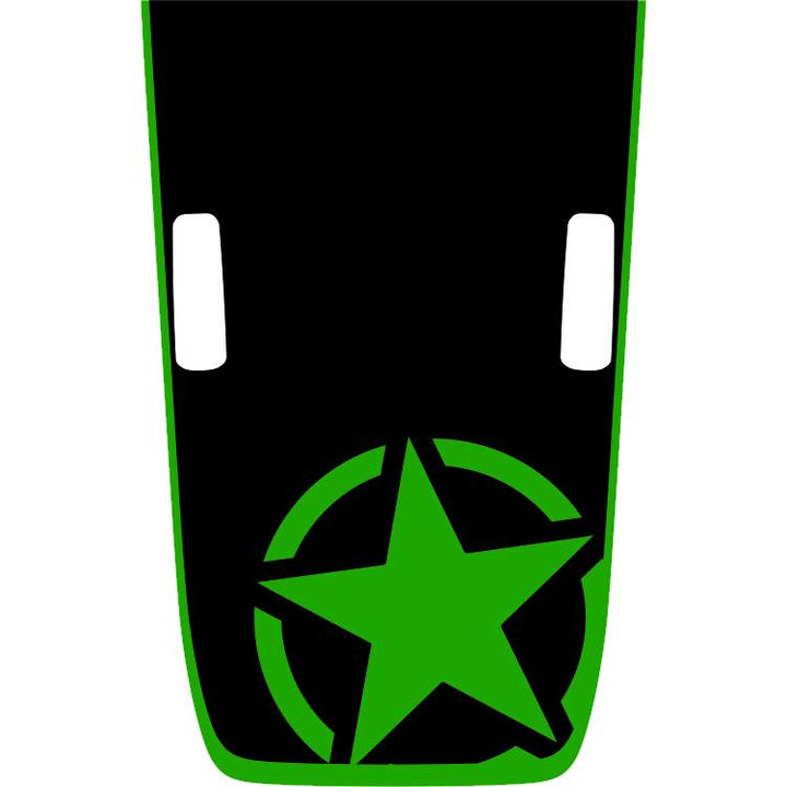 Rubicon Military Star Hood Graphic
