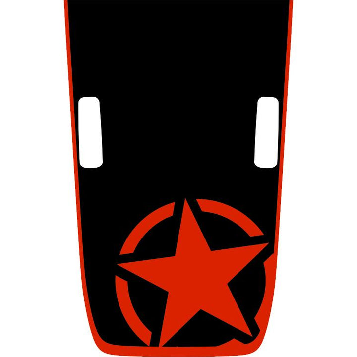 Rubicon Military Star Hood Graphic