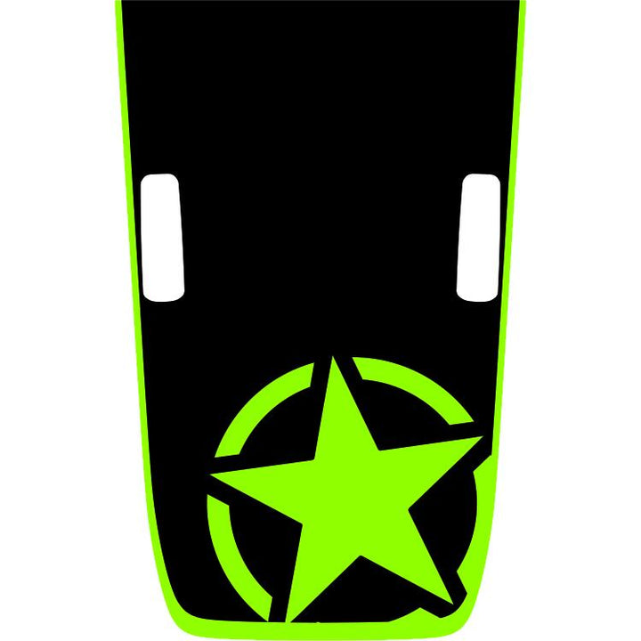 Rubicon Military Star Hood Graphic