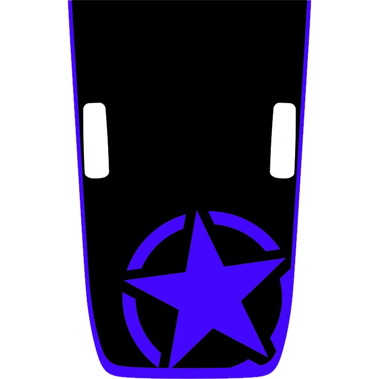Rubicon Military Star Hood Graphic